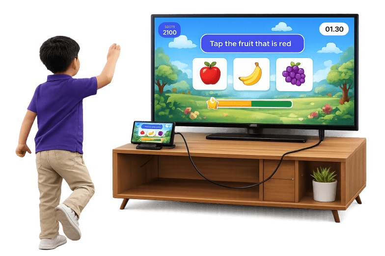 Child ready to play Eduzo games