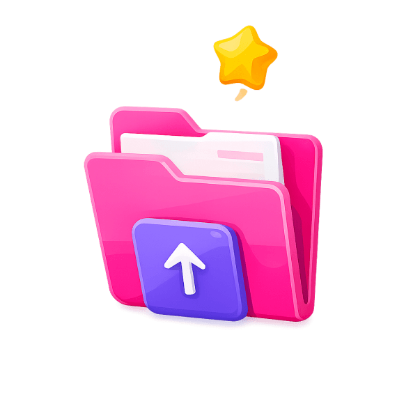 Folder with an upload arrow