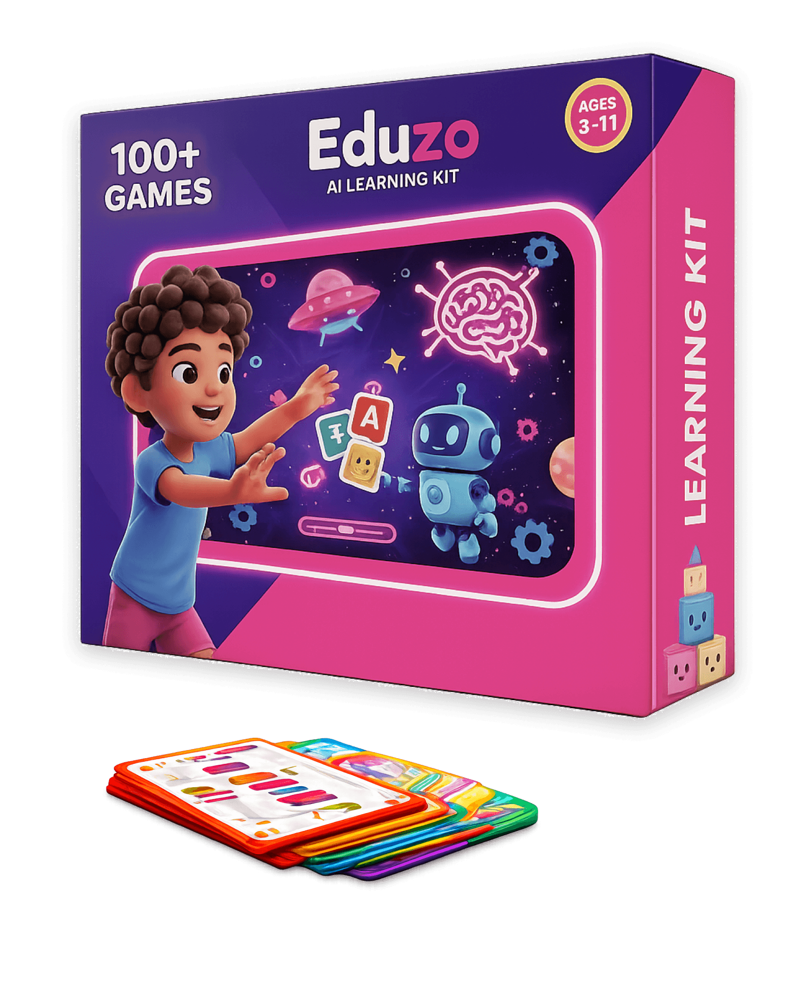 Eduzo AI Learning Kit box with activity cards