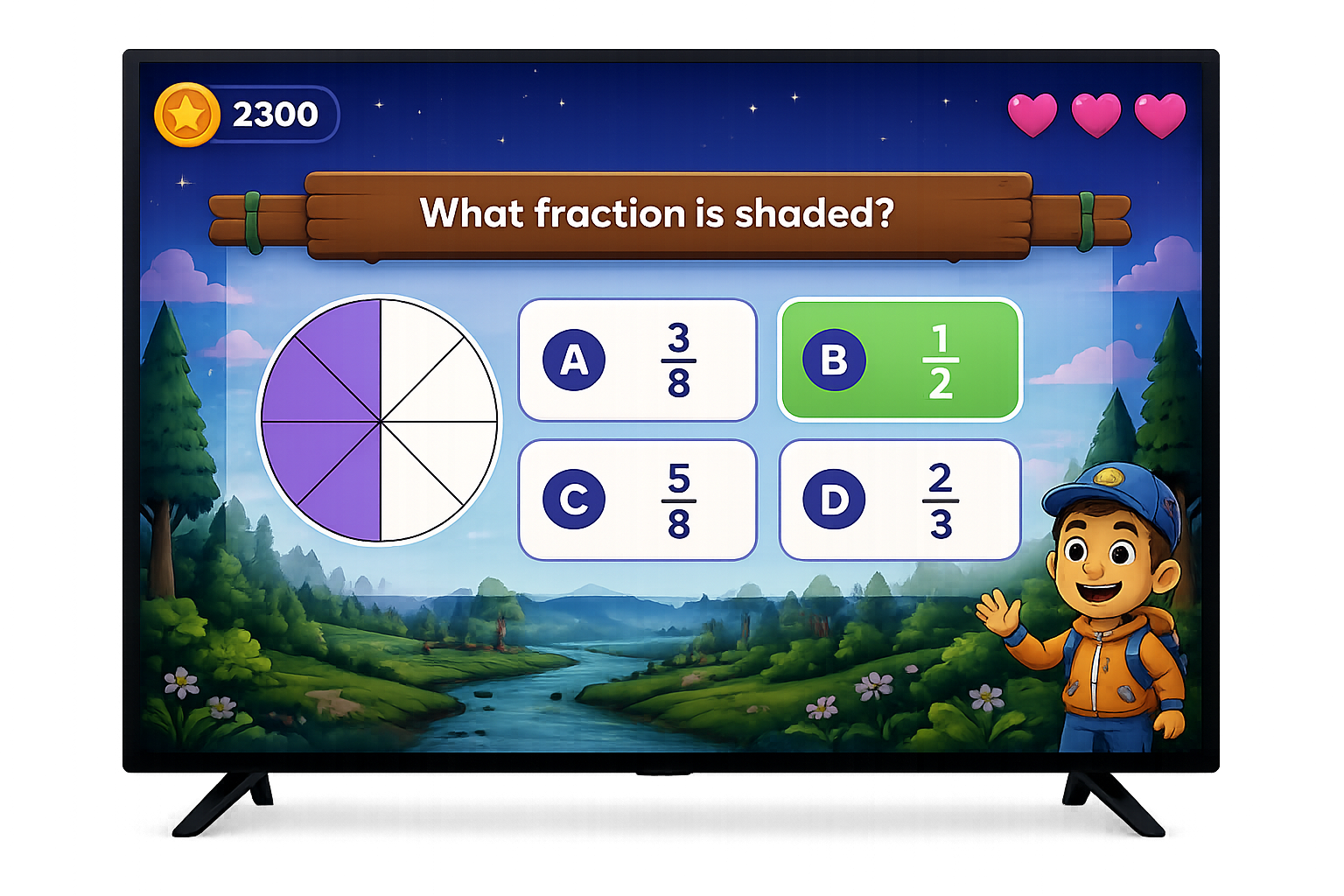 Eduzo math game on TV